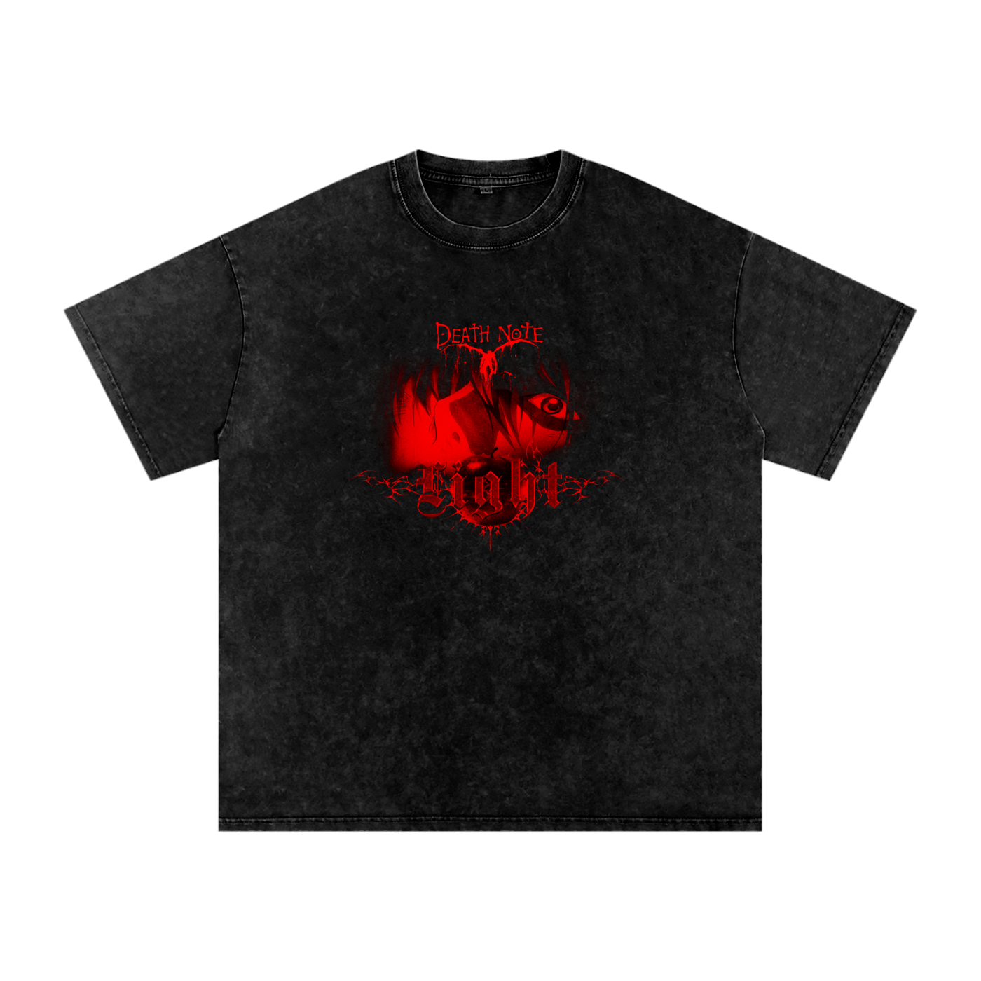 Snow Washed Death Note "Light's Death" T-Shirt In Red
