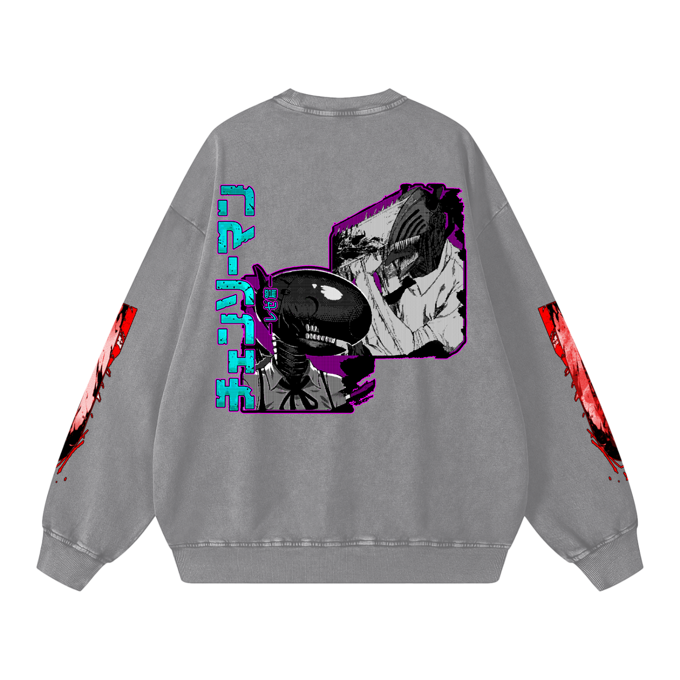 Chainsaw Man "Denji X Reze Love" Snow Washed Sweatshirt