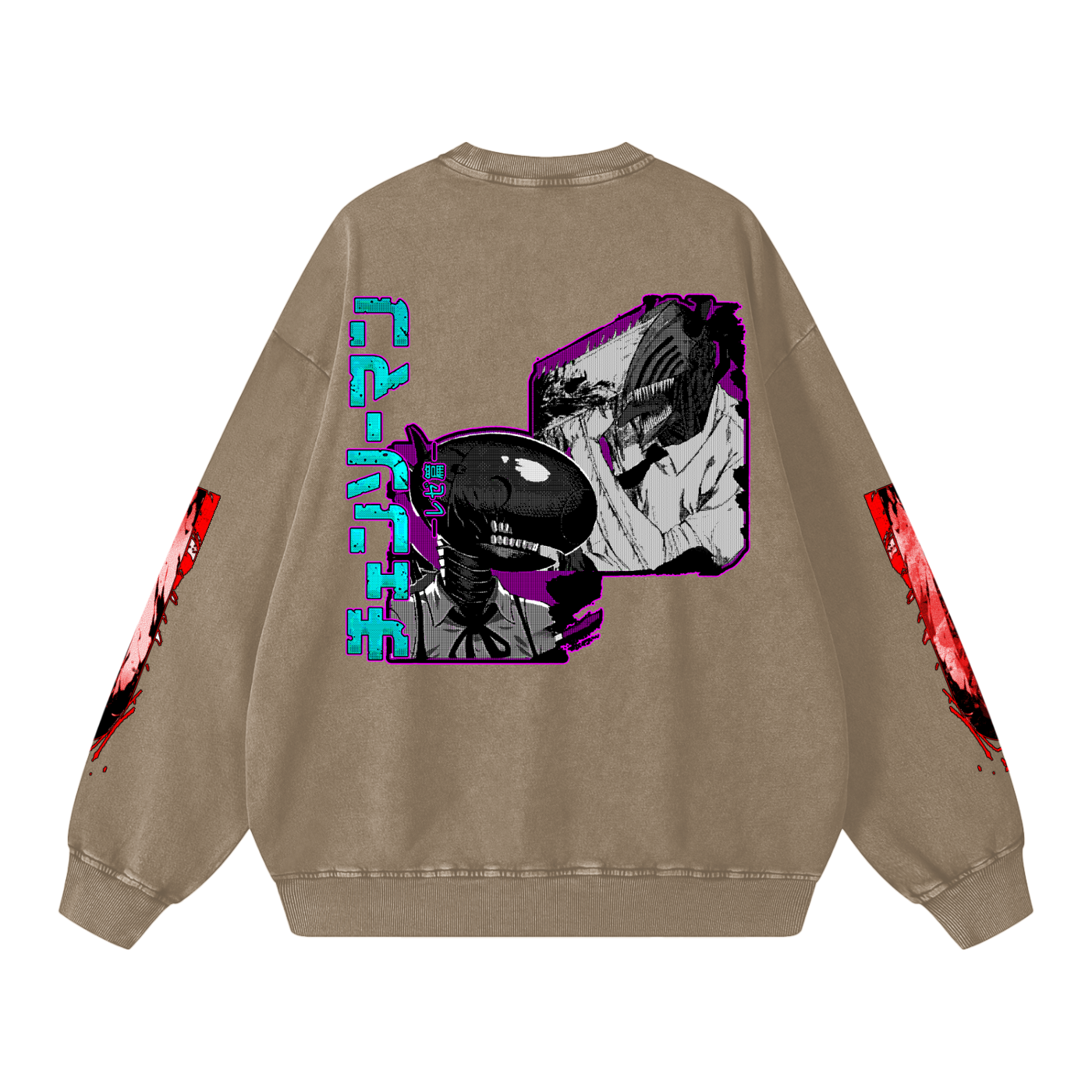 Chainsaw Man "Denji X Reze Love" Snow Washed Sweatshirt