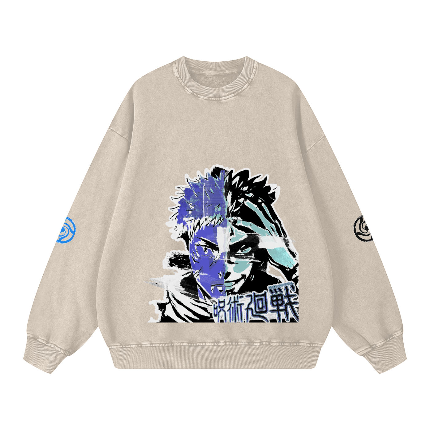 Jujutsu Kaisen "Yuji X Sukuna" Snow Washed Sweatshirt