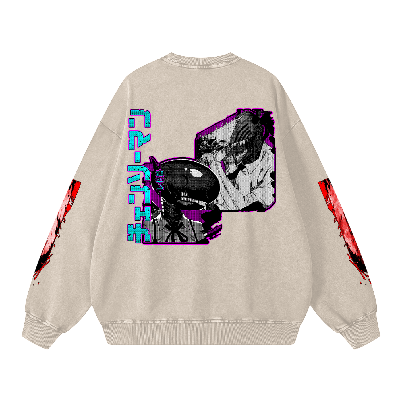 Chainsaw Man "Denji X Reze Love" Snow Washed Sweatshirt