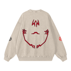 Jujutsu Kaisen Red "Yuji X Sukuna" Snow Washed Sweatshirt