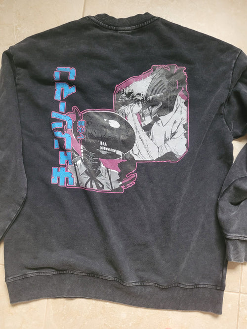 Chainsaw Man "Denji X Reze Love" Snow Washed Sweatshirt
